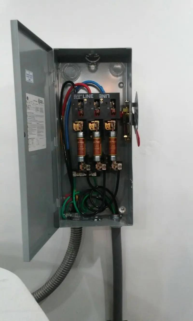 Three-phase disconnect switch installed for Electrical Wiring & Rewiring in Saugatuck